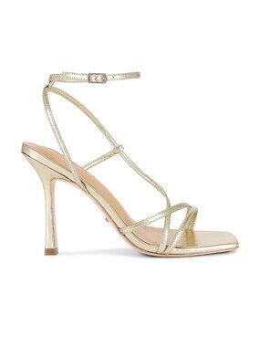 Tony Bianco Franci Sandal in Gold Nappa Metallic ankle strap high heel